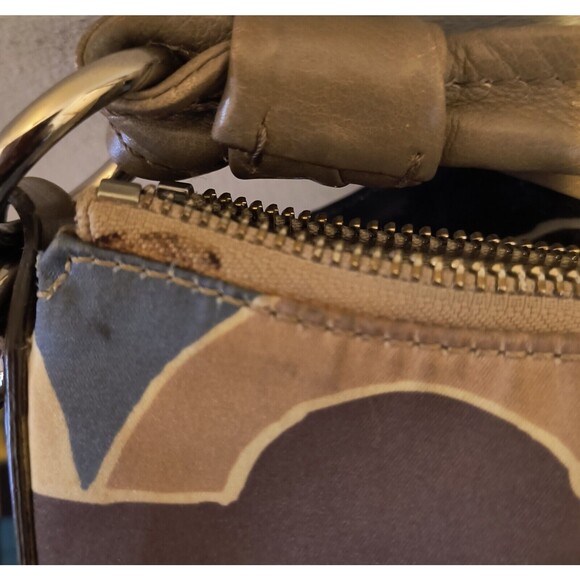 Coach Kristin 16494 Shoulder Bag Blue Brown Cream No Crossbody Strap - Picture 9 of 16